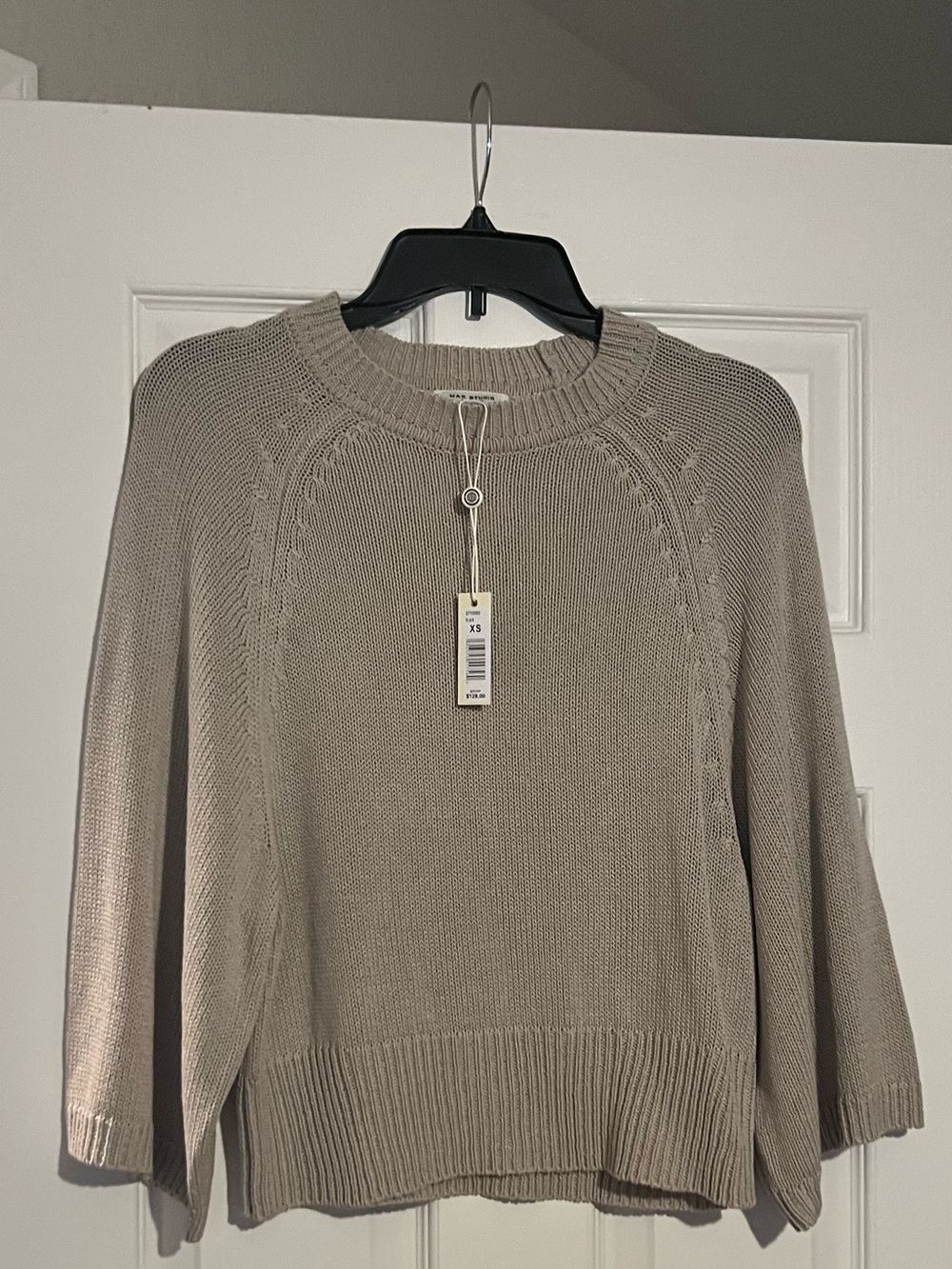 NWT Max Studio Neutral wide 3/4 sleeve Crewneck Sweater